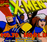 X-Men - Mojo World (USA, Europe) Title Screen